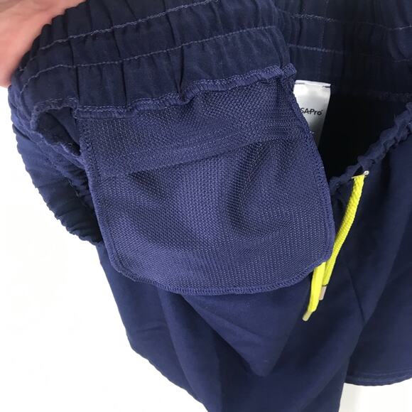 USA Pro Womens Jogging Shorts Navy with Pull String Waist - Picture 5 of 7